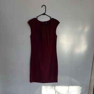 H&M Rich Burgundy Cap Sleeve Mini Dress